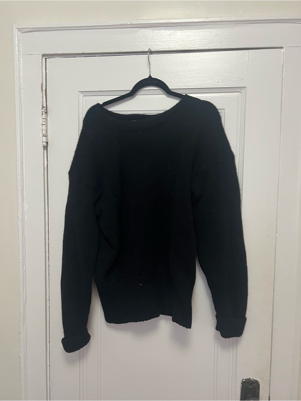 Wool Black Knit Sweater